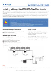 Huayu HY-800-Plus Quick Installation Manual