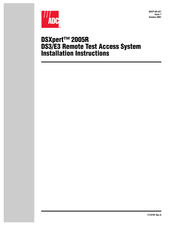 ADC DSXpert 2005R Installation Instructions Manual