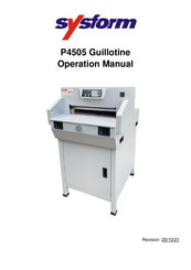 SYSFORM P4505 Operation Manual