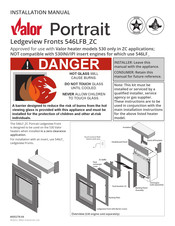 Valor 546LFB ZC Portrait Ledgeview Front Installation Manual