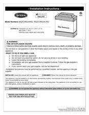 Kingsman Fireplaces MQZCVBG34 Installation Instructions Manual