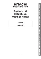 Hitachi SPX-WDC3 Installation & Operation Manual