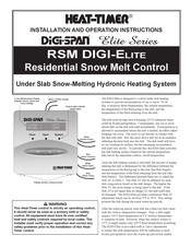 heat-timer DiGi-SPAN Elite Series Installation And Operation Instruction Manual