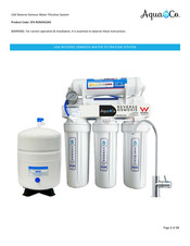 AquaCo SYS-RO924USA5 Installation And Operation Manual