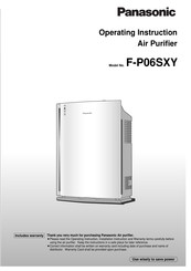 Panasonic F-P06SXY Operating Instructions Manual