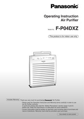 Panasonic F-P04DXZ Operating	 Instruction