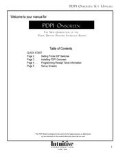 Intuitive PDPI Onscreen Manual