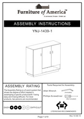 Furniture of America YNJ-1439-1 Assembly Instructions Manual