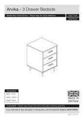 Argos Arvika 355/7794 Assembly Instructions Manual