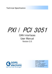 Gopel Electronic PXI 3051 User Manual