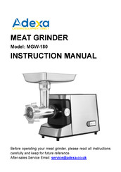 Adexa MGW-180 Instruction Manual
