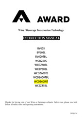 Award WCDZ600TBL Instruction Manual