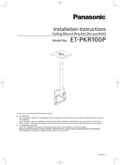 Panasonic ET-PKR100P Installation Instructions Manual