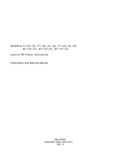 Tegam M1135 Instruction And Service Manual