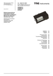 TDE Instruments DPMDCV Instruction Manual