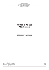 Keison Bibby Scientific Techne Afterburners AB-100 Operator's Manual