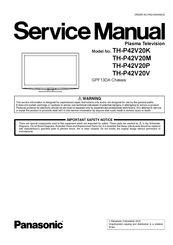 Panasonic TH-P42V20M Service Manual