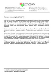 ELECTROOPTIC SM-3 Manual
