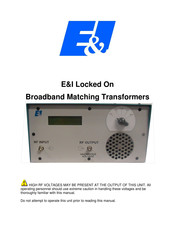 E&I Locked On HI-Z-800-D Manual