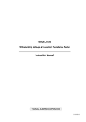 Tsuruga 8525 Instruction Manual