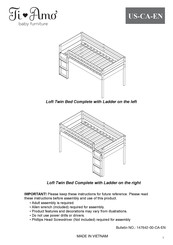 Fiamo Loft Twin Bed Complete Assembly Instructions Manual