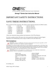ONEAC SE61XA Important Safety Instructions Manual