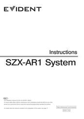 Evident SZX2-ARTTR Instructions Manual