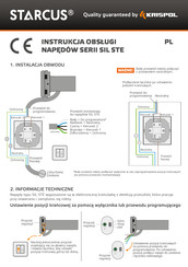 krispol STARCUS SIL STE Series Instruction Manual