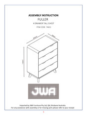 JWA FULLER 74631 Assembly Instruction Manual