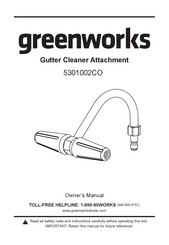 GreenWorks 5301002CO Owner's Manual