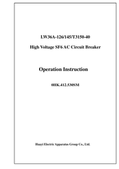 Huayi T3150-40 Operation Instruction Manual
