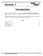 StarTrac Elliptical Edge Service Manual