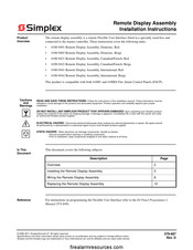 Simplex 4100-9402 Assembly/Installation Instructions