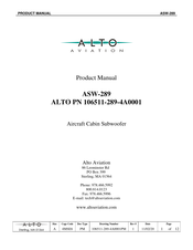 Alto Aviation ASW-289 Product Manual