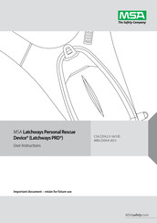 MSA Latchways PRD User Instructions