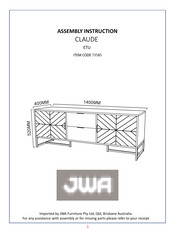 JWA CLAUDE 73585 Assembly Instruction Manual