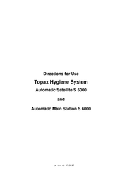 Alto Topax Hygiene System S 5000 Directions For Use Manual