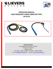 Lievers HS 36 Operation Manual