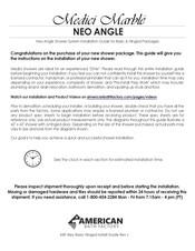 American Bath Factory Medici showers NEO ANGLE Manual