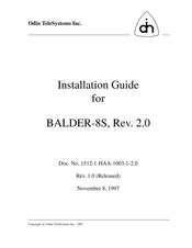 Odin TeleSystems BALDER-8S Installation Manual