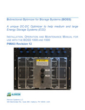 ALENCON BOSS 1500 Installation, Operation And Maintenance Manual