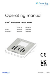 VWR MD 8000 L Operating Manual