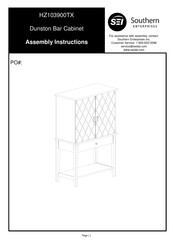 SEI Dunston HZ103900TX Assembly Instructions Manual