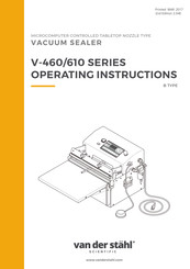 Van Der Stahl V-460 Series Operating Instructions Manual