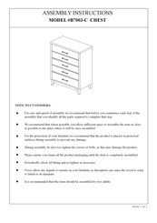 2K Furniture Designs B7003-C Assembly Instructions