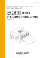 Van Der Stahl FAS-402-CH Series Operating Instructions Manual