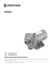 Pentair CT05S Installation And Service Manual