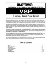 Heat-Timer VSP Installation & Operating Instructions Manual
