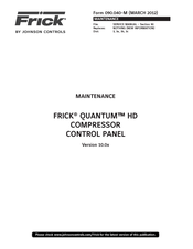 Johnson Controls FRICK QUANTUM HD Maintenance Manual