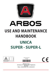 ARBOS Unica Super Use And Maintenance Handbook
